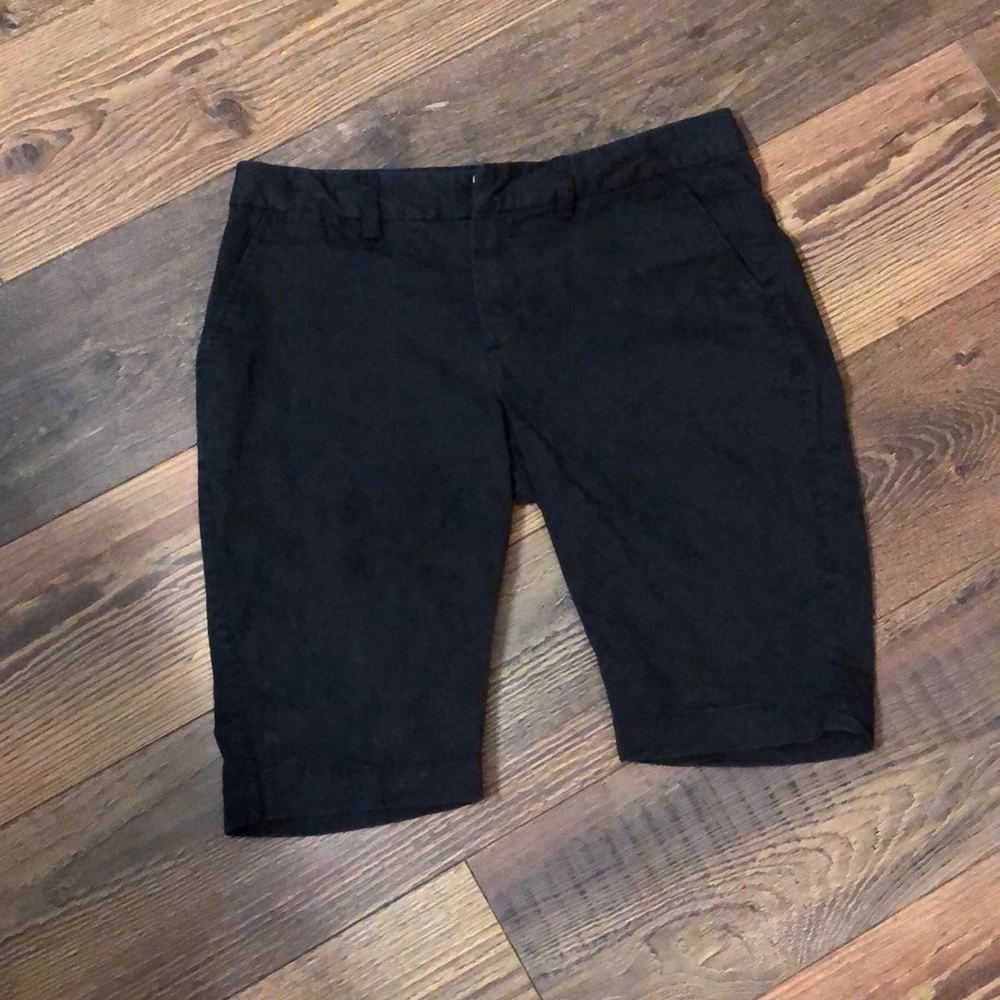 Black slim fit shorts